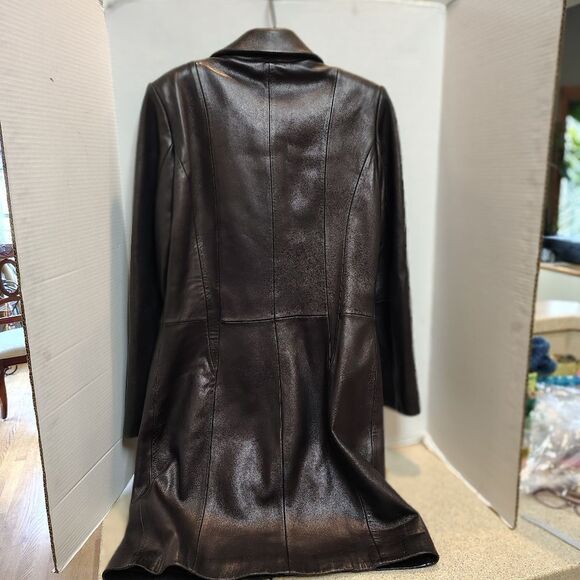 Liz Claiborne Driving Coat Leather Size Small - Picture 4 of 9